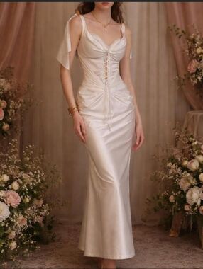 Lacemade White St Phoenix Corset Dress Size L BNWOT